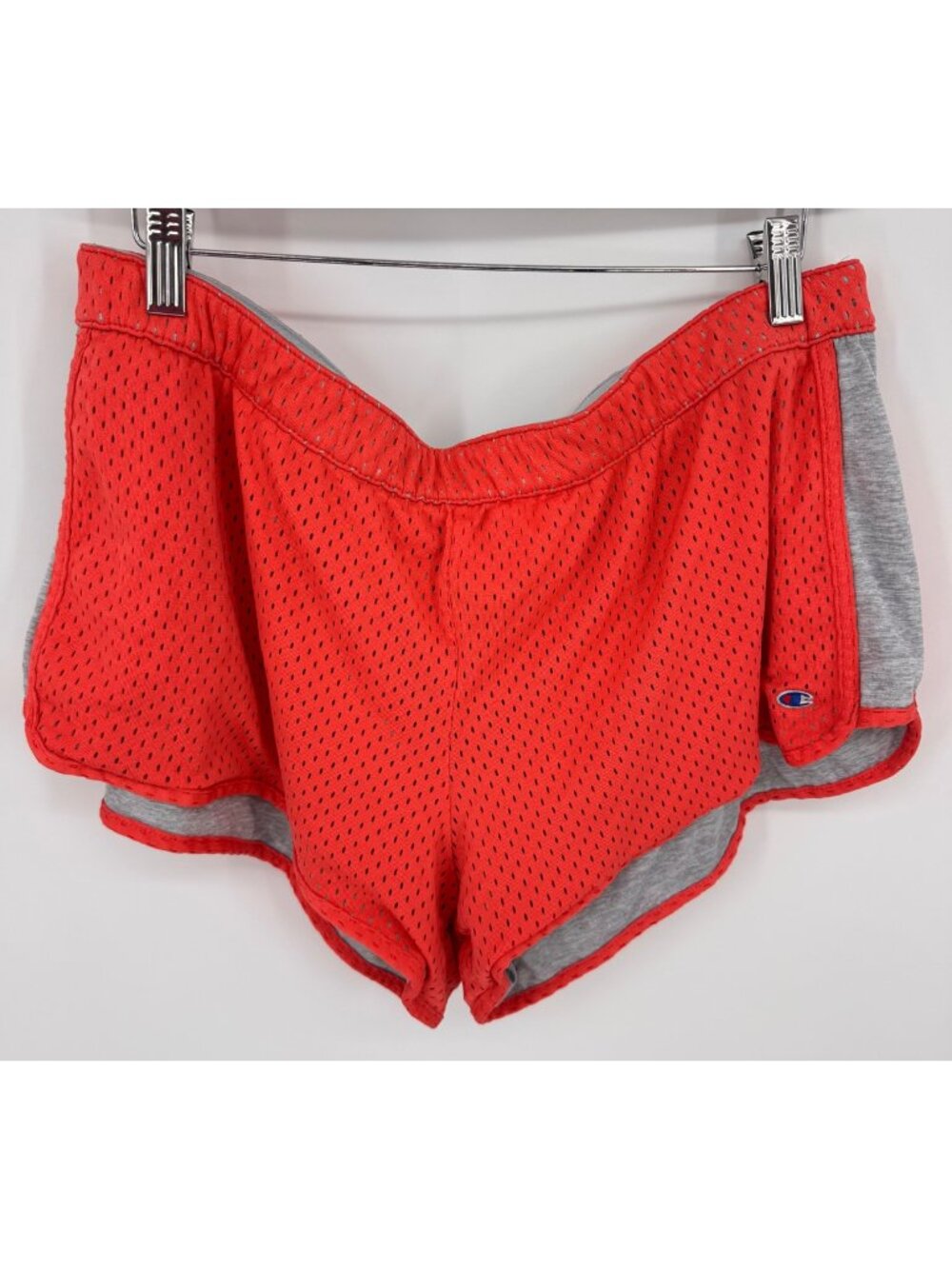 Champion Womens Orange Mesh Athletic Shorts XL